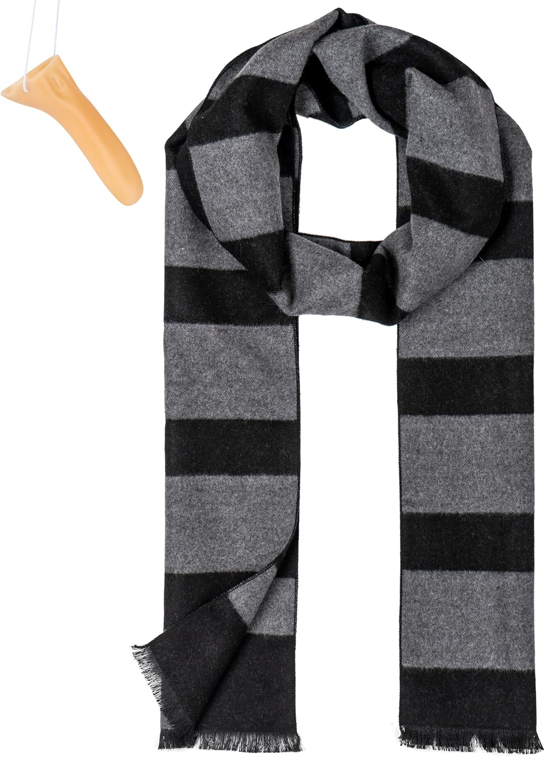 2Pcs Costume Accessories Black Gray Striped Scarf Fake Nose Adults Halloween Cosplay Party Set