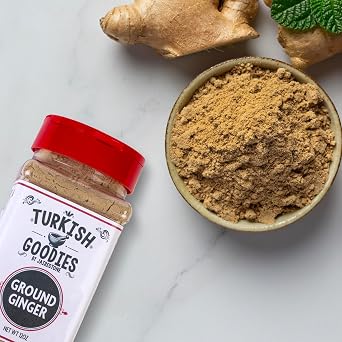 Turkish Goodies Ground Ginger Powder, Ginger Root Seasoning, 12 oz Jar