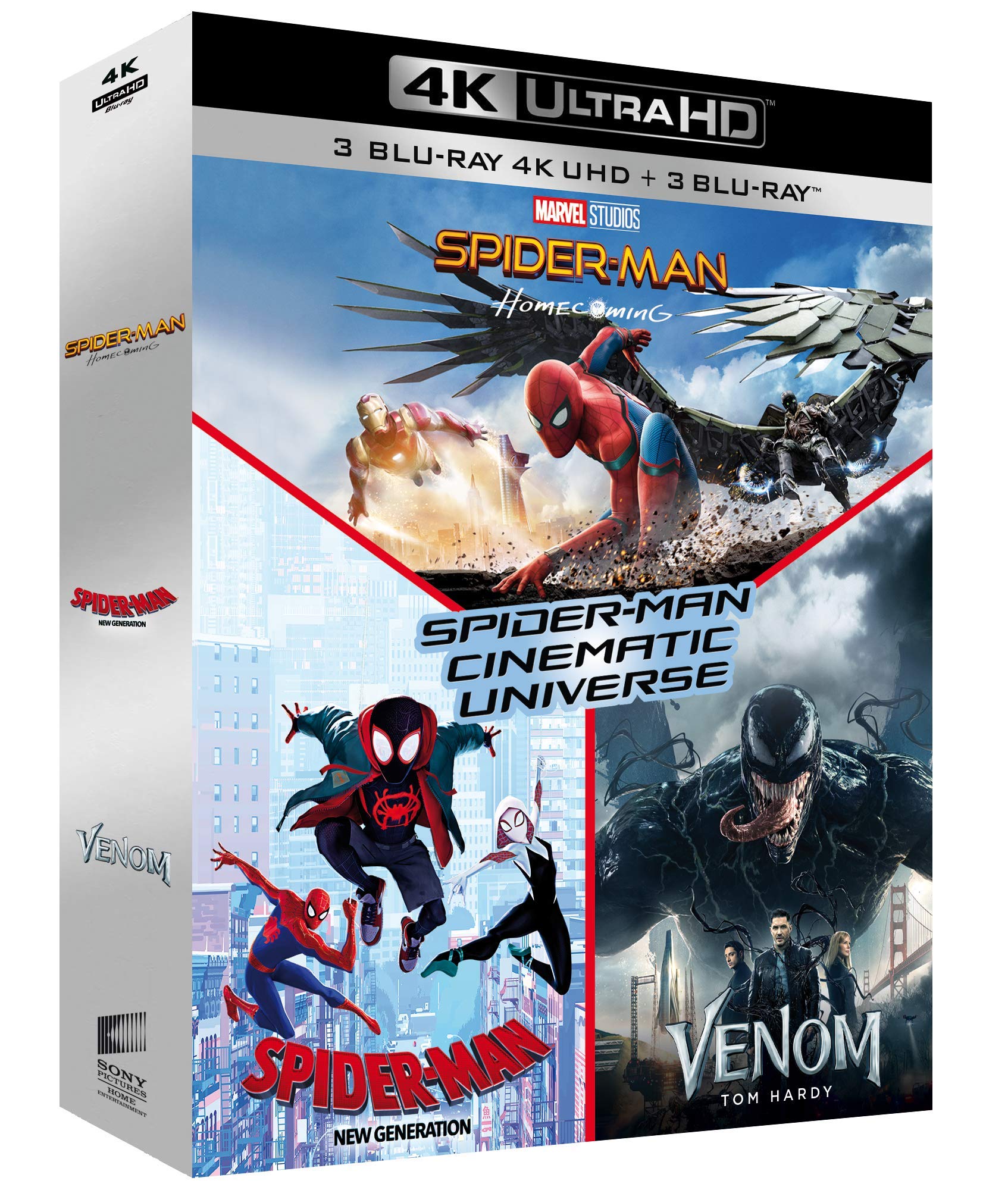 Cinematic Universe Homecoming + Spider-Man New Generation + Venom [4K Ultra-HD + Blu-Ray]