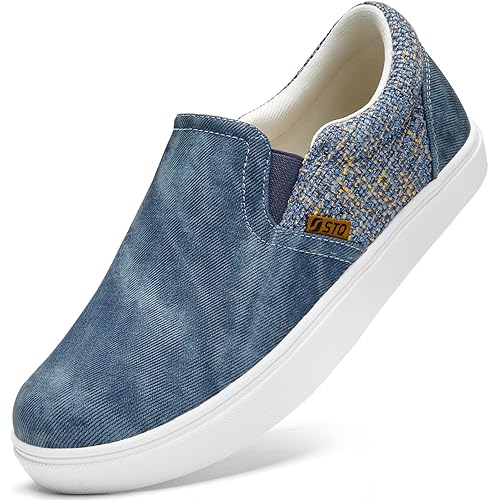 STQ Wide Toe Box Slip On Shoes for Women | Business Casual Shoes for Women Trendy Fashion Sneakers Lightweight Loafers Shoes