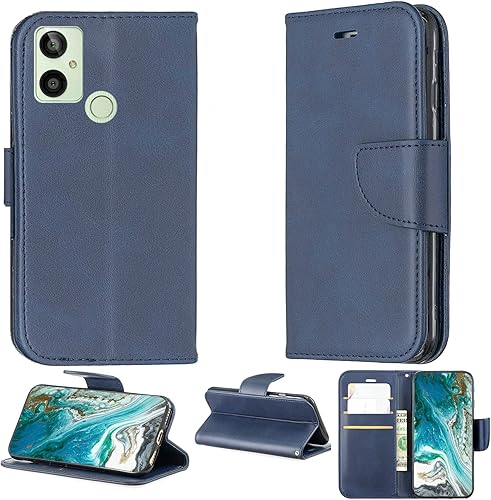 jioeuinly Kalley Silver C Case Compatible with Kalley Silver C Phone Case Cover Flip Stand Cover PU Leather YZW Wallet Case Blue