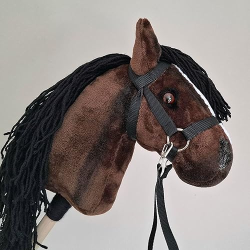 Miniatura 4 de Hobby Horse Set - Chestnut Hobby Horse on Stick with Bridle and Halter - Hobbyhorse for Kids A4