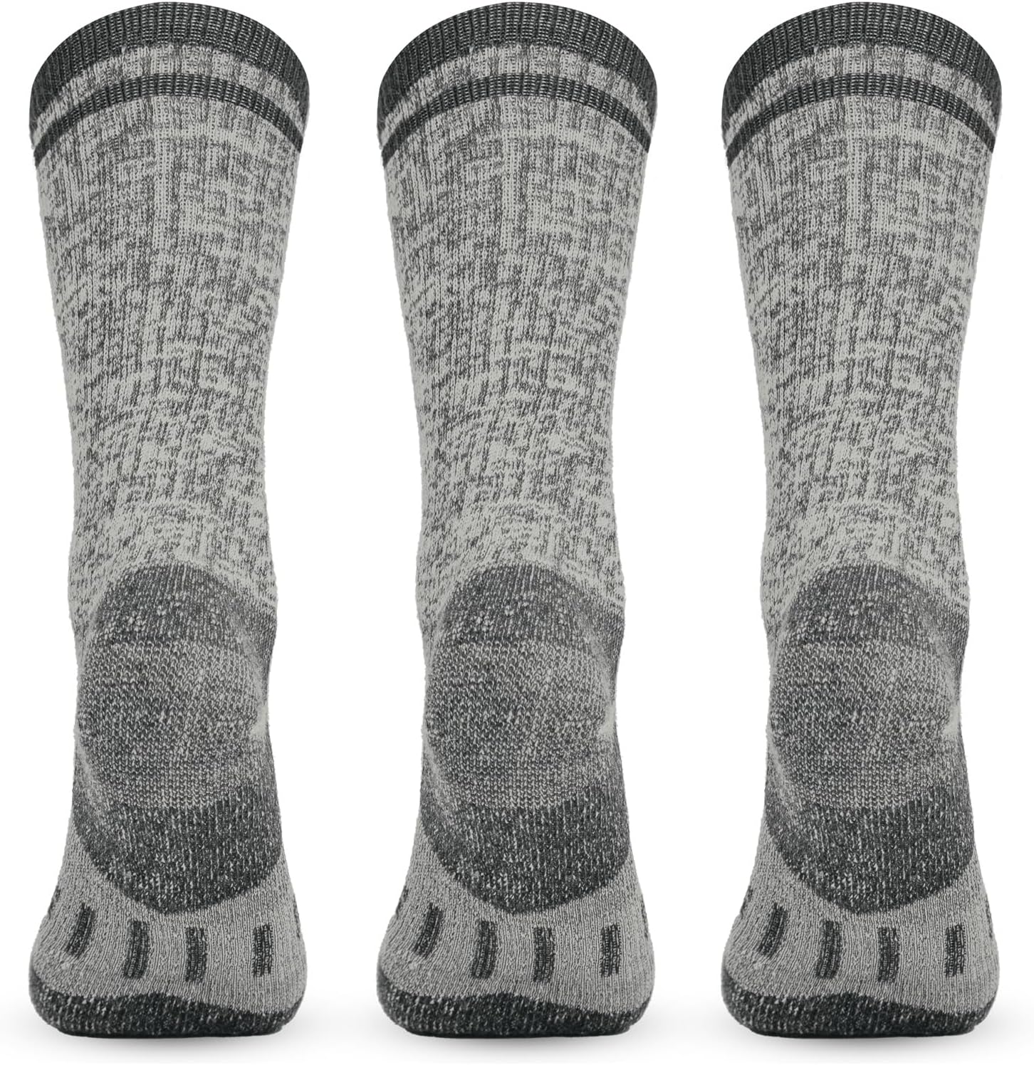 MERIWOOL 3 Pairs Merino Wool Midweight Hiking Crew Socks for Men and Women with Snug Calves –Moisture-Wicking Cushioned Socks - Image 3
