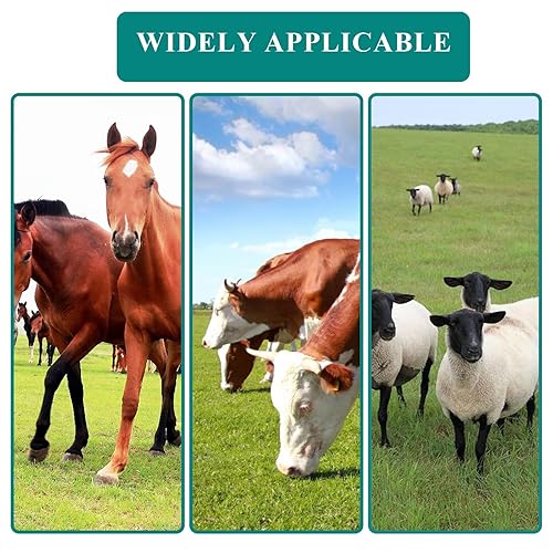 Miniatura 5 de Valla eléctrica portátil mejorada de 3280 pies, 3,280.8 ft, alambre de polietileno eléctrico portátil de 18 pulgadas de diámetro, 6 hebras de acero