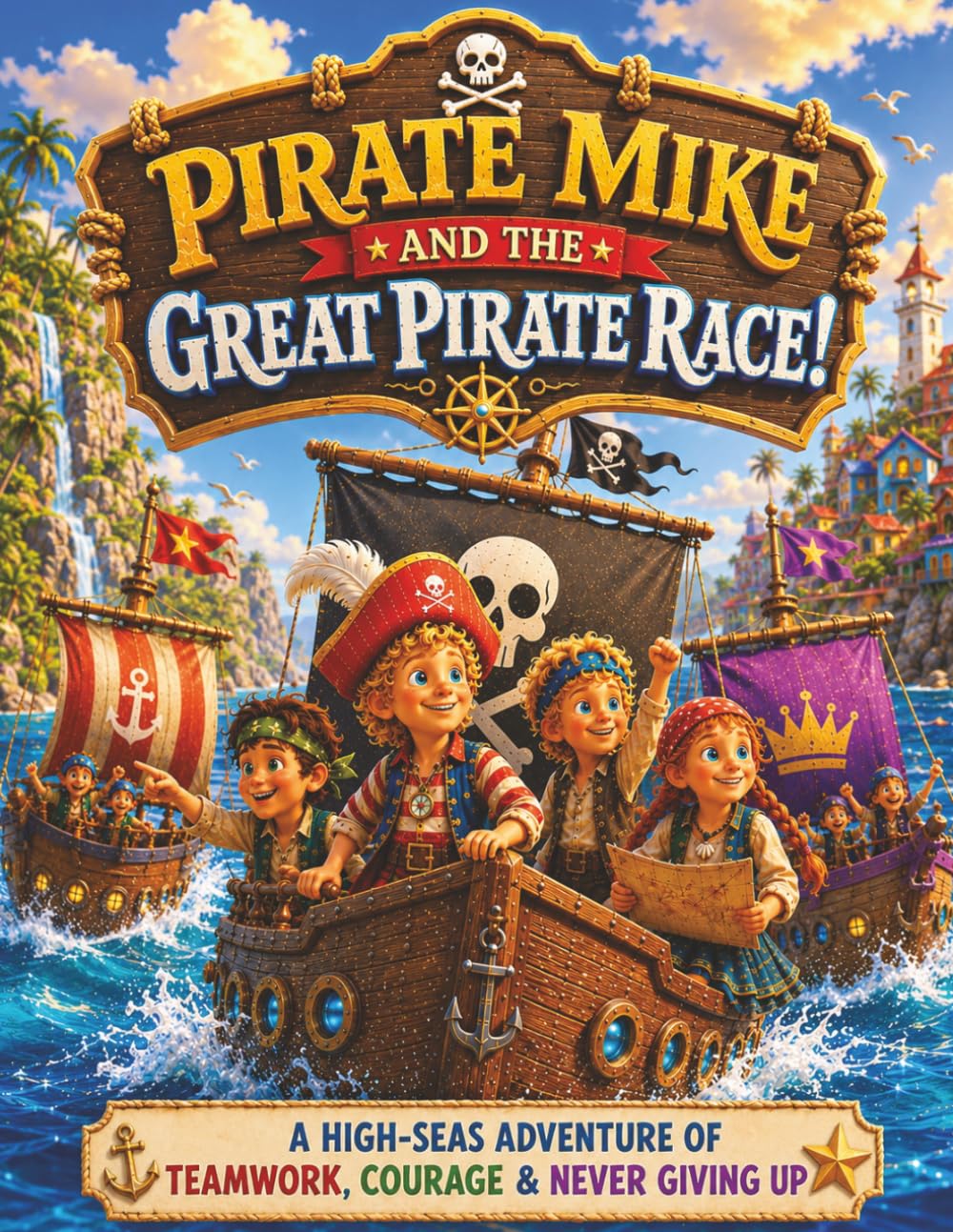 Pirate Mike and the Great Pirate Race: A Caribbean Adventure About Teamwork, Courage, and Never Giving Up (The Adventures of Pirate Mike)