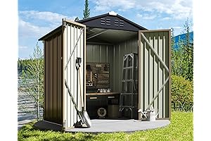 Greesum Outdoor Metal Work Shed with Door & Lock: Your Garden's Haven...