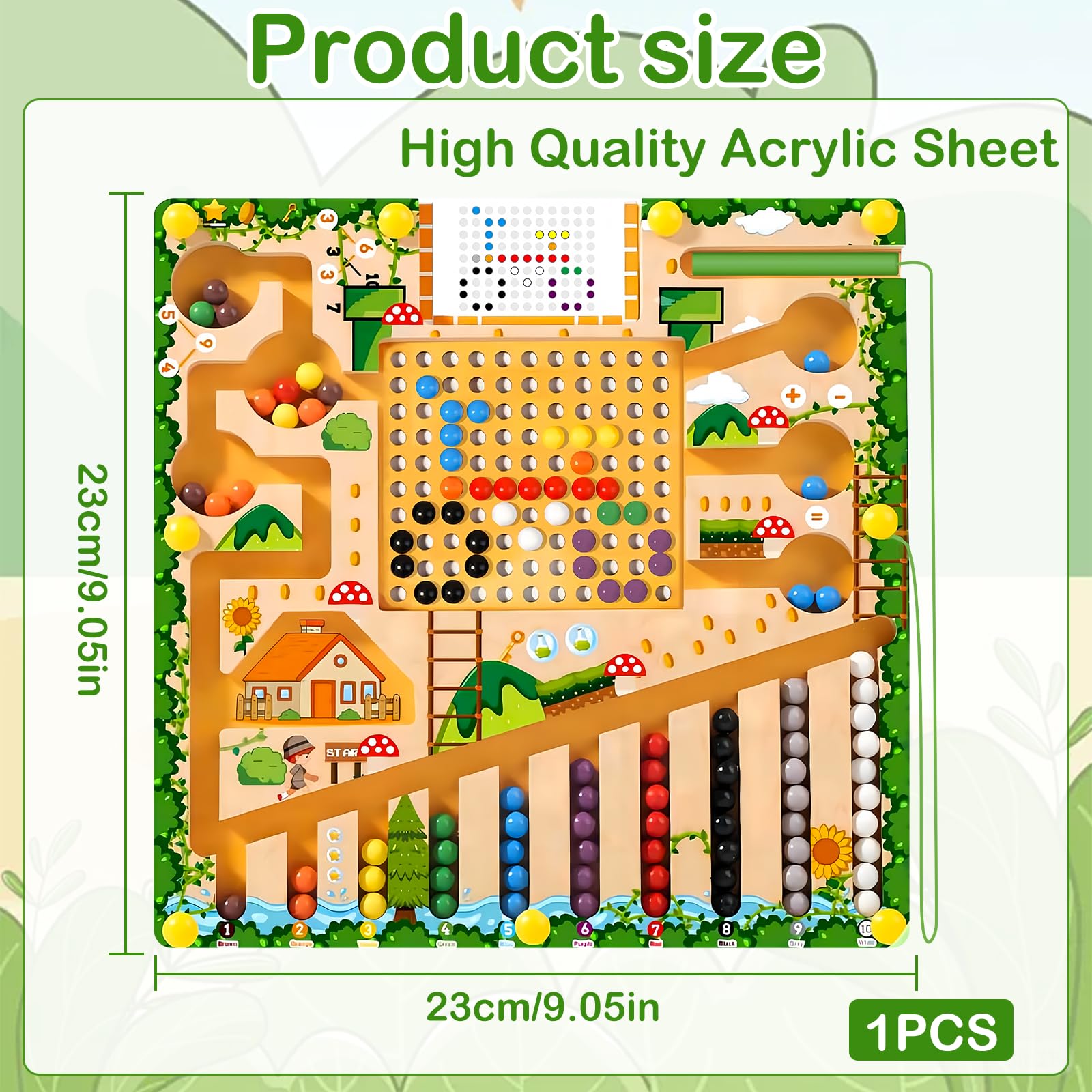 YCHYAN Montessori Magnetspiel - Zahlen Labyrinth Aus Holz Für Kinder Ab 2 Jahren