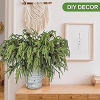 Vista 4 de Artgar 12 Pcs Pine Branches - 18 Inch Artificial Green Pine Stem - Real Touch Christmas Greenery Pines Branches for DIY Flower Arrangement Home