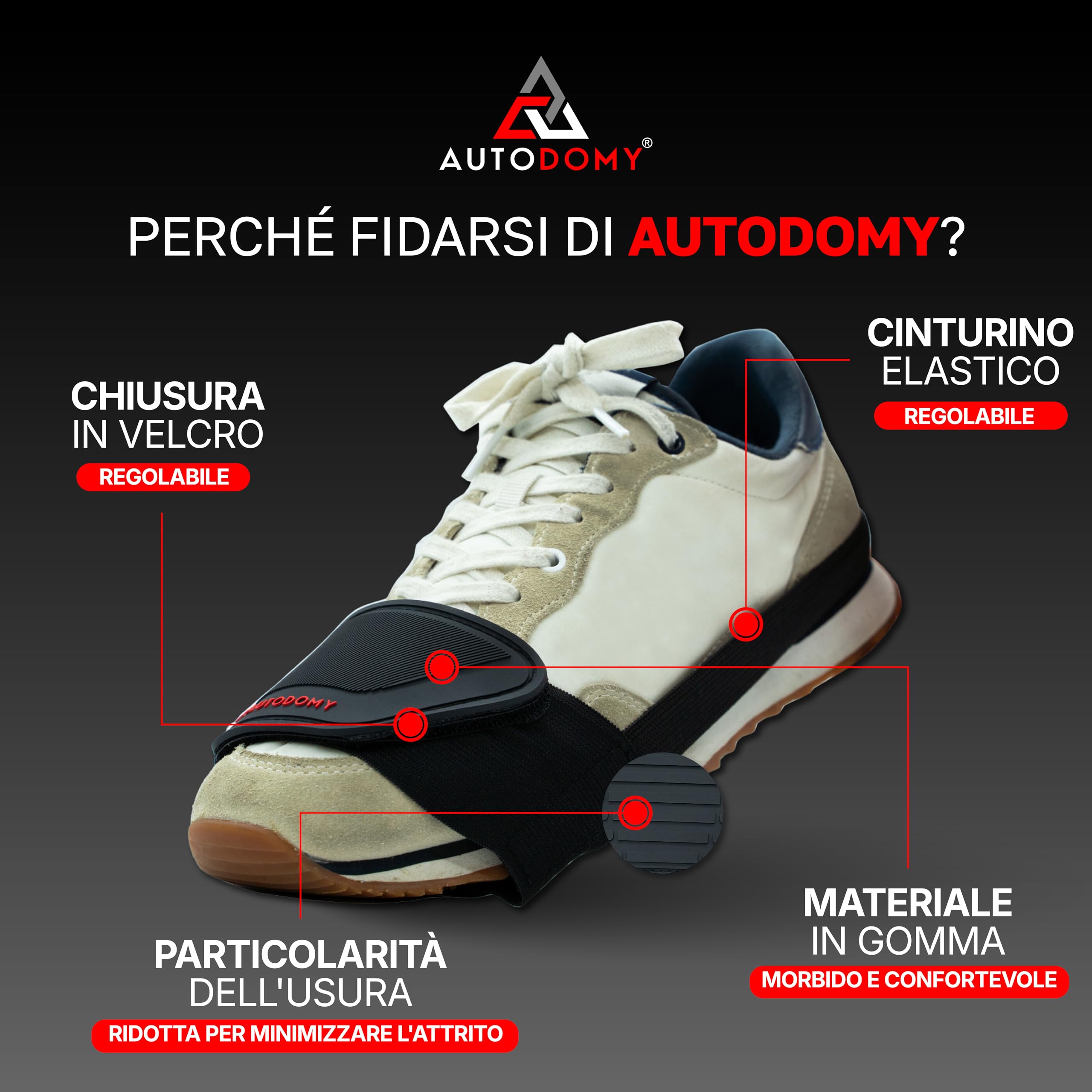 Paracalza Moto - Protezione Cambio Per Stivali, Antiusura E Antiscivolo, Nero - Foto 11