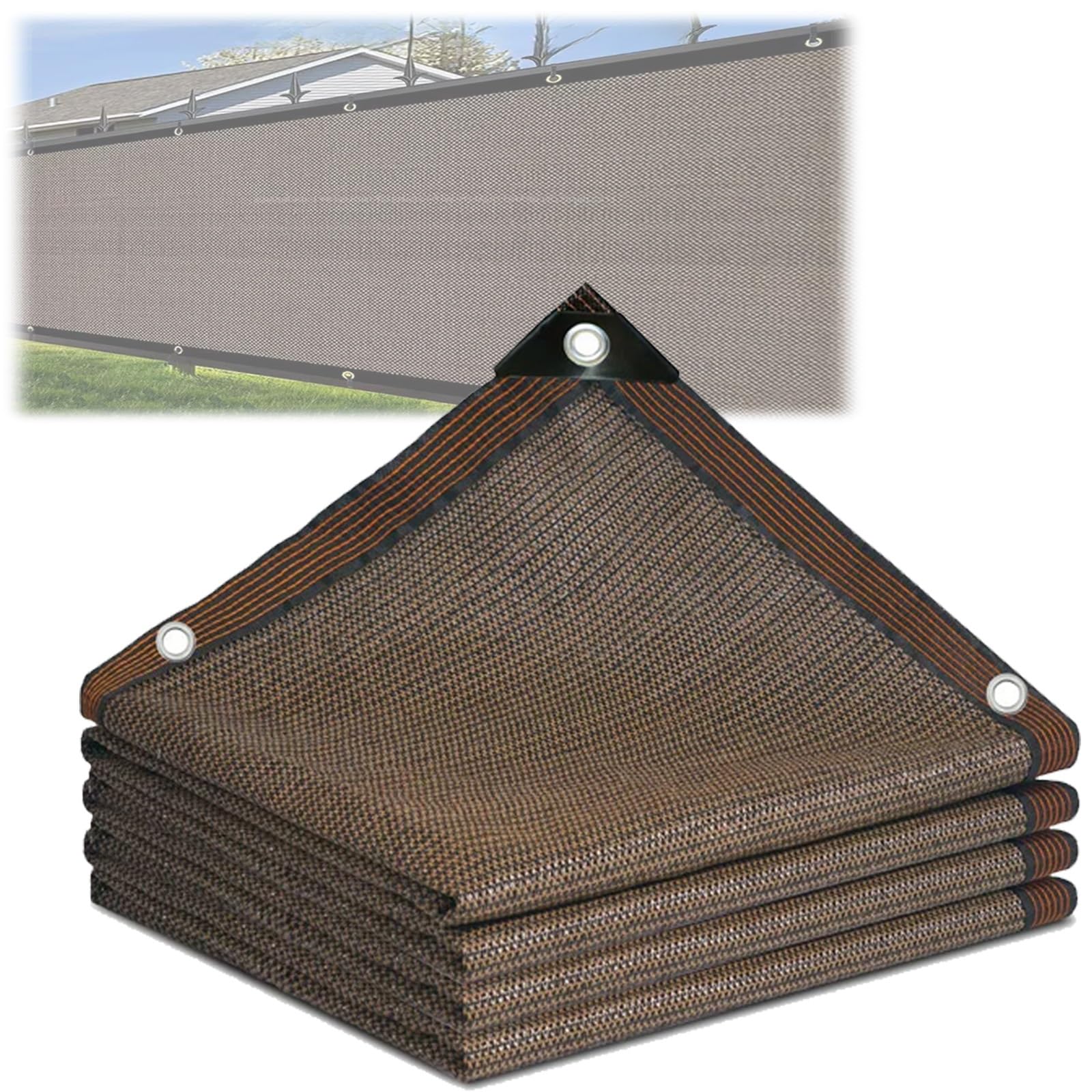 GJZQDKX Fence Shade Cloth 90% Sun Shade Net Privacy Screen Mesh Tarp With Grommets For Plant Cover Patio Canopy Garden Pergola Greenhouse Car Barn Kennel((4x9) m)