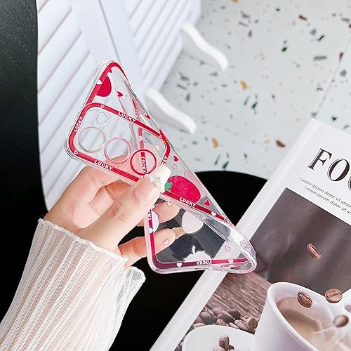 Miniatura 2 de Jmltech Funda protectora para Samsung Galaxy S22 para Samsung Galaxy S22 transparente a prueba de golpes delgada delgada linda fresa mujer femenina