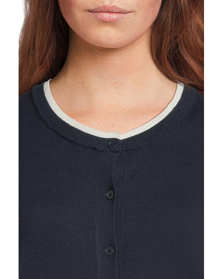 Elliott Lauren Modal Knits - Button Front Cardigan with Double Layer Neck Detail - #4 of 5