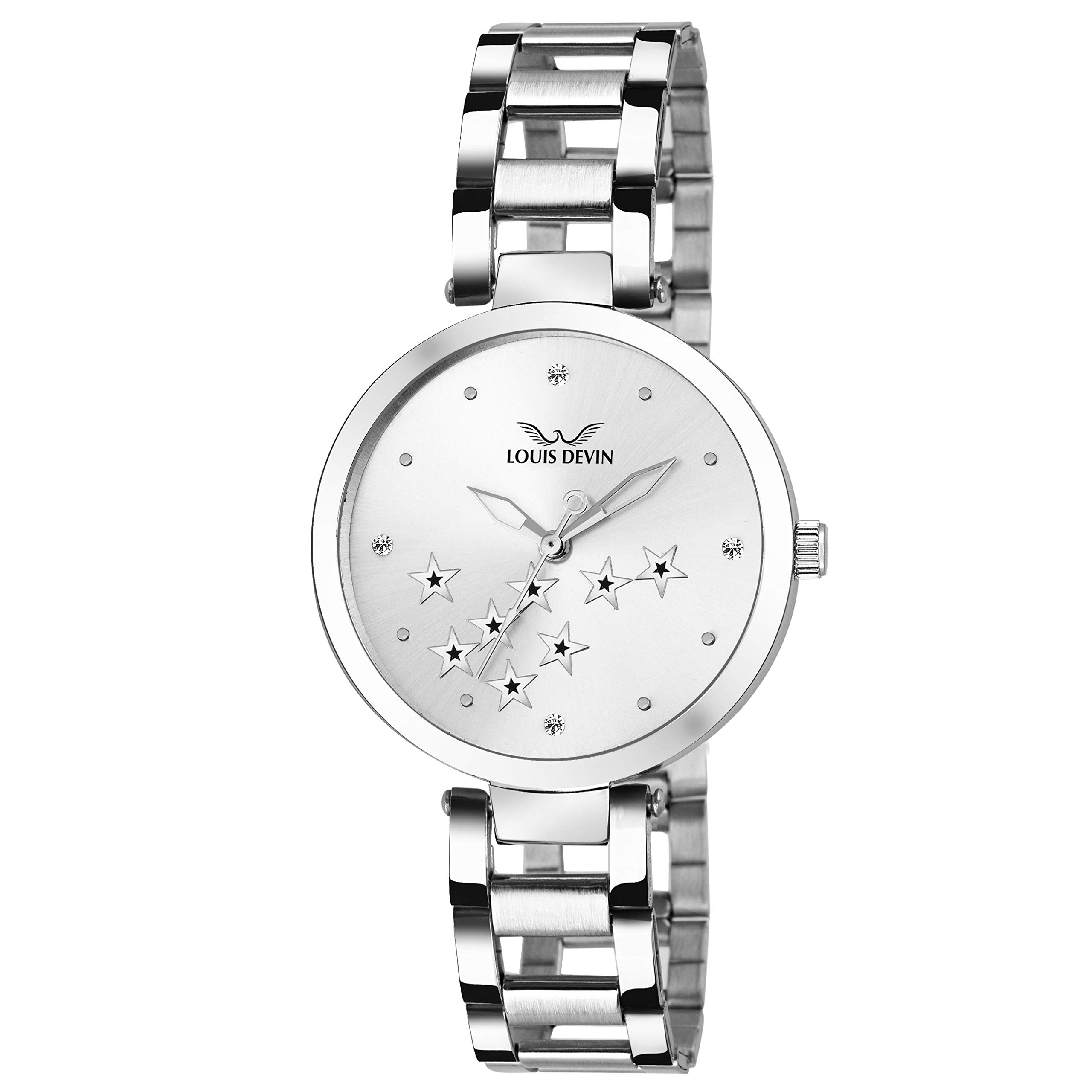 LOUIS DEVIN Stainless Steel Ld-Zl103-Slv Silver Bracelet Analogue Wrist Watch For Womens (B07GPSHFZH) Amazon Price History, Amazon Price Tracker