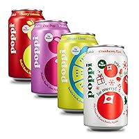 Vista 1 de POPPI Sparkling Prebiotic Soda, Beverages w/Apple Cider Vinegar, Seltzer Water & Fruit Juice, Holiday Variety Pack, 12oz (12 Pack)