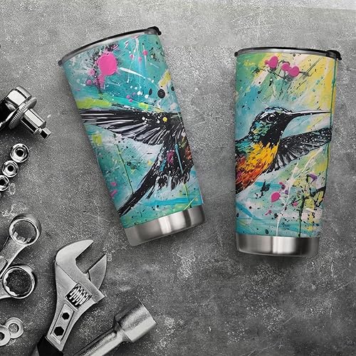 Miniatura 2 de Regalos de colibrí de 20 onzas para los amantes del colibrí, regalos de café para los amantes del café, fresco, divertido, lindo vaso de café de
