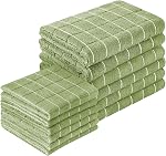Puomue Microfiber Kitchen Towels and Dishcloths Set, 26 X 18 Inch and 12 X 12 Inch, Set of 12 Bulk Lint Free Dish Towels for Drying Dishes, Grey