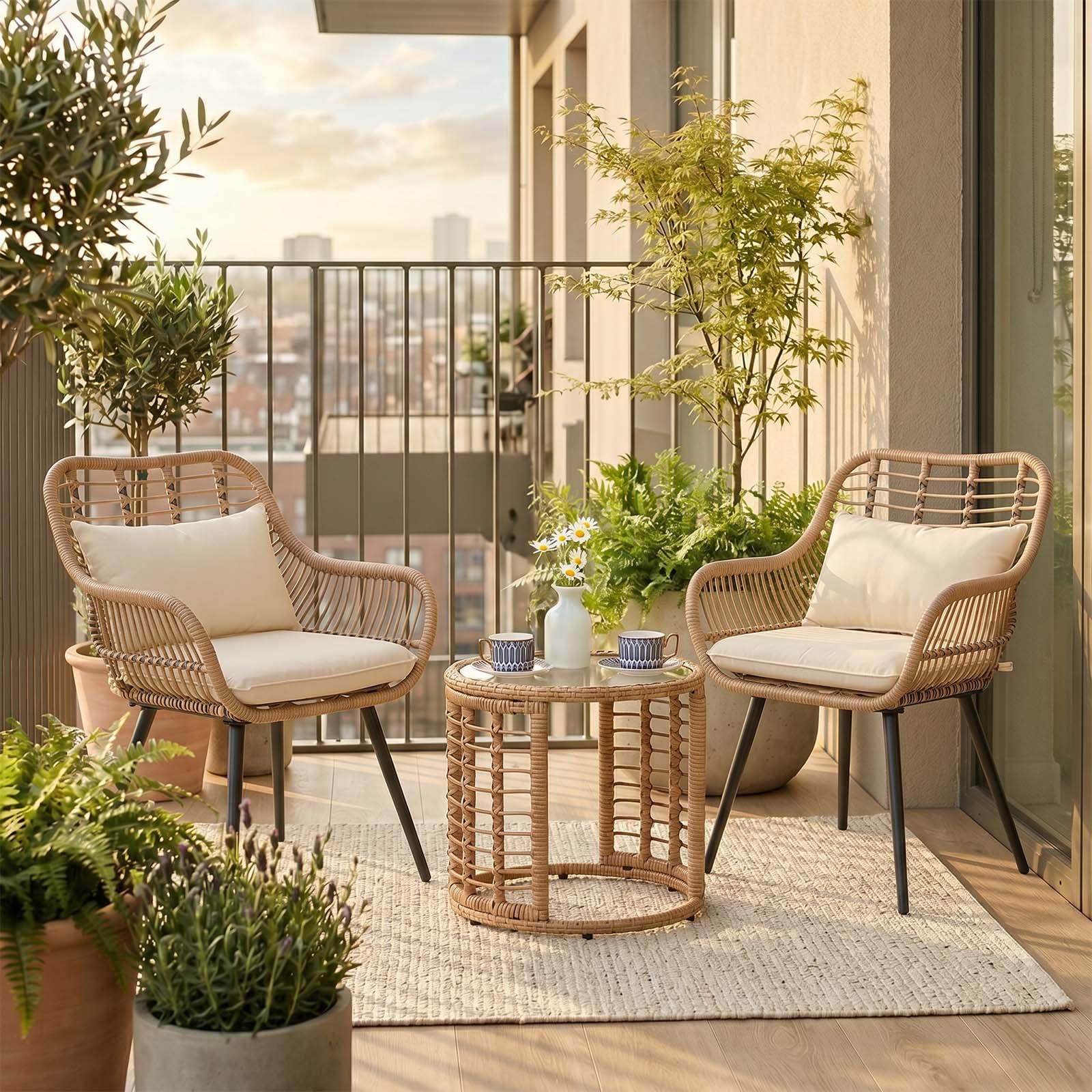 JOIVI Wicker Bistro Set