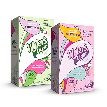 Wylers Light Watertok Bundle V2 Base Flavors & V1 Fun Flavors, 40 Singles to Go Sugar-Free, Low-Calorie Water Enhancers for Custom Hydration