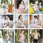 GAGAKU Baby Doll Carrier Kids Toy Baby Carrier Poupées Jouet Baby Dolls Sling Reborn Baby Dolll Carrier avec des paillettes réglables pour les accessoires de poupée d'animaux farcis - gris - Soiring Daisies