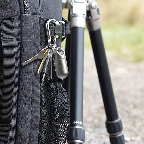 Miniatura 5 de JEINAPA - Llavero pequeño para píldoras de titanio, impermeable, mini pastillero portátil de bolsillo para pastillas, contenedor de pastillas de