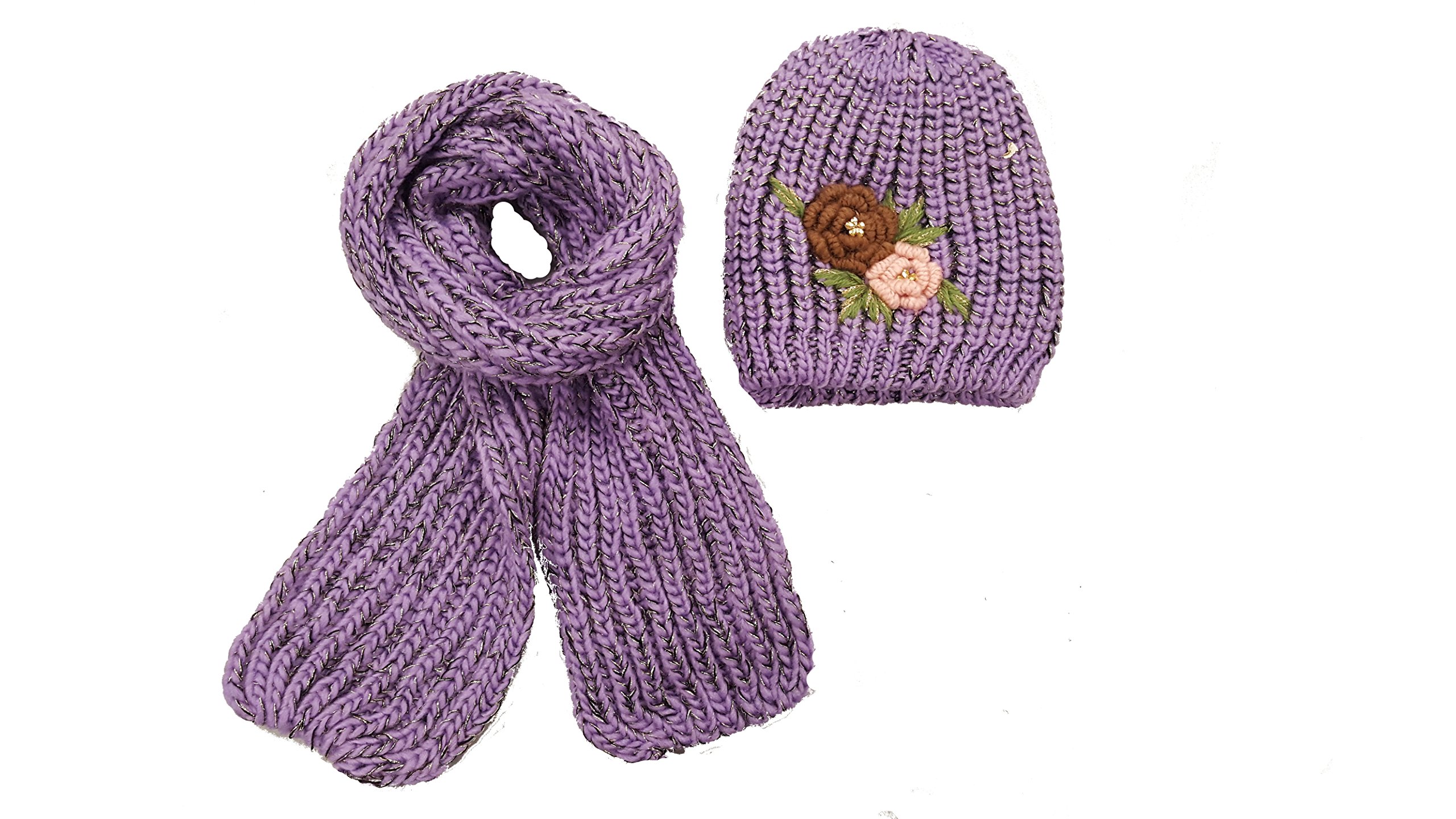 Winter Knit Set Include Hat And Scarf Excellent For Gift