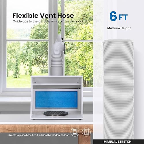 Miniatura 3 de VIVOHOME Cabina de aerosol de pintura con aerógrafo de doble ventilador con 4 luces LED, mesa giratoria y manguera de filtro, cabina de aerógrafo