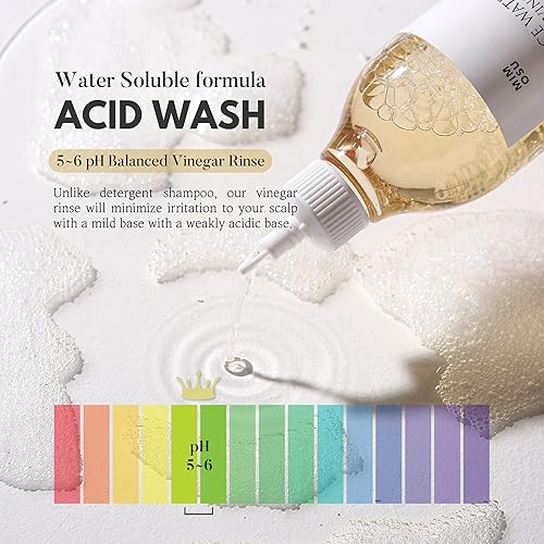 Miniatura 8 de mimosu Juego de champú y acondicionador de arroz, enjuague capilar con vinagre de sidra de manzana con barra de champú de agua de arroz, limpiador