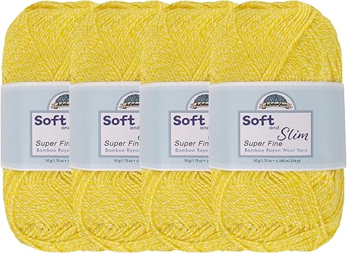 Miniatura 8 de BambooMN - Hilo de fibra de bambú para bebé 990 Candy Swirl - 4 madejas