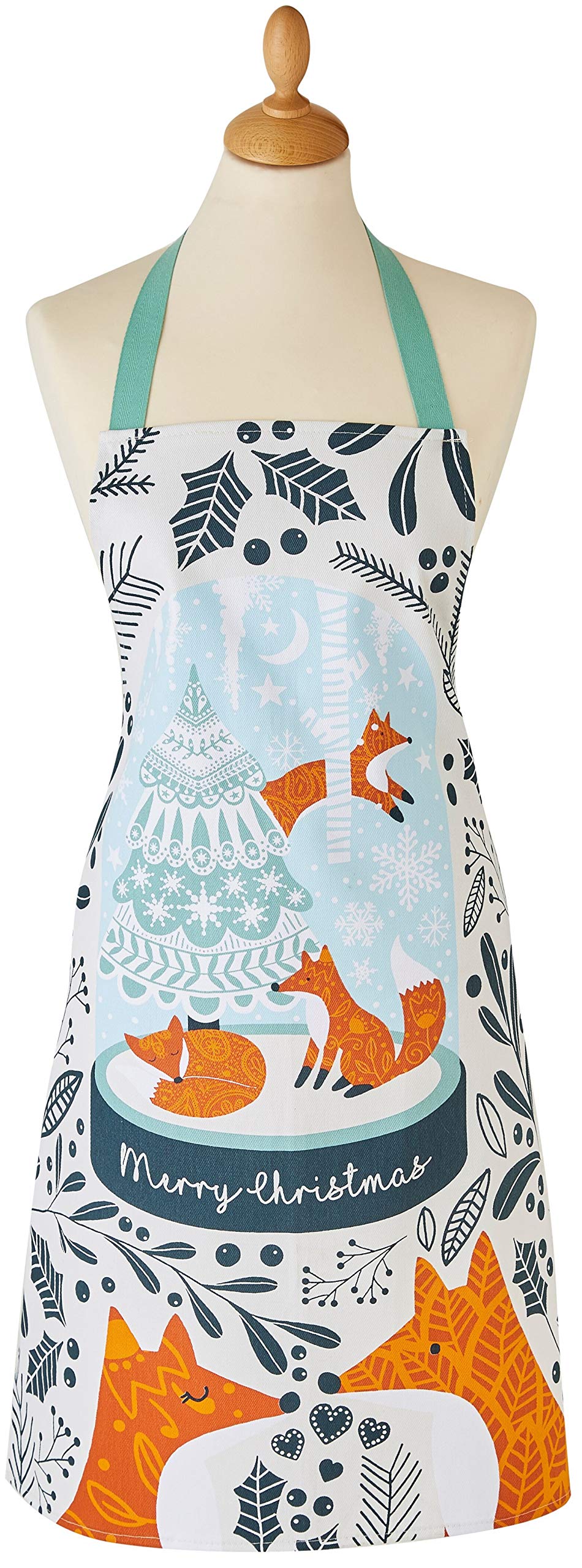 Ulster Weavers Multicolour Christmas Xmas Festive Foraging Fox 100% Cotton Apron