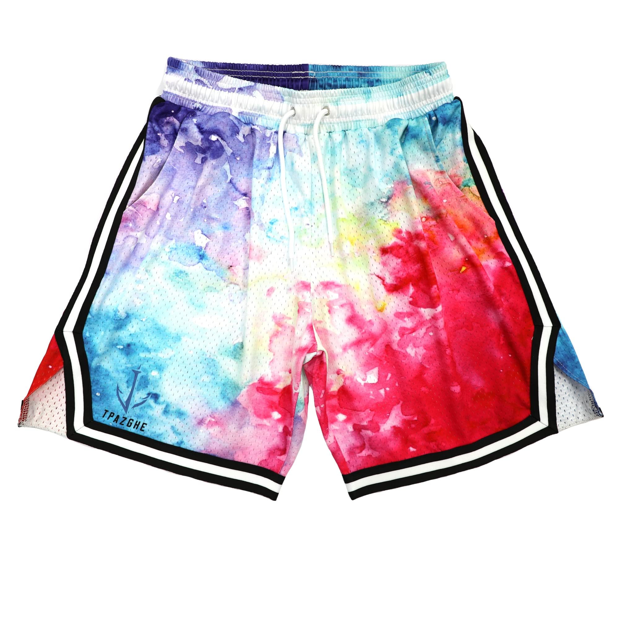 Pantaloncini da Basket da Uomo – Mesh Gym Sports Training Drawstring Retro Casual Fashion Short con Tasche