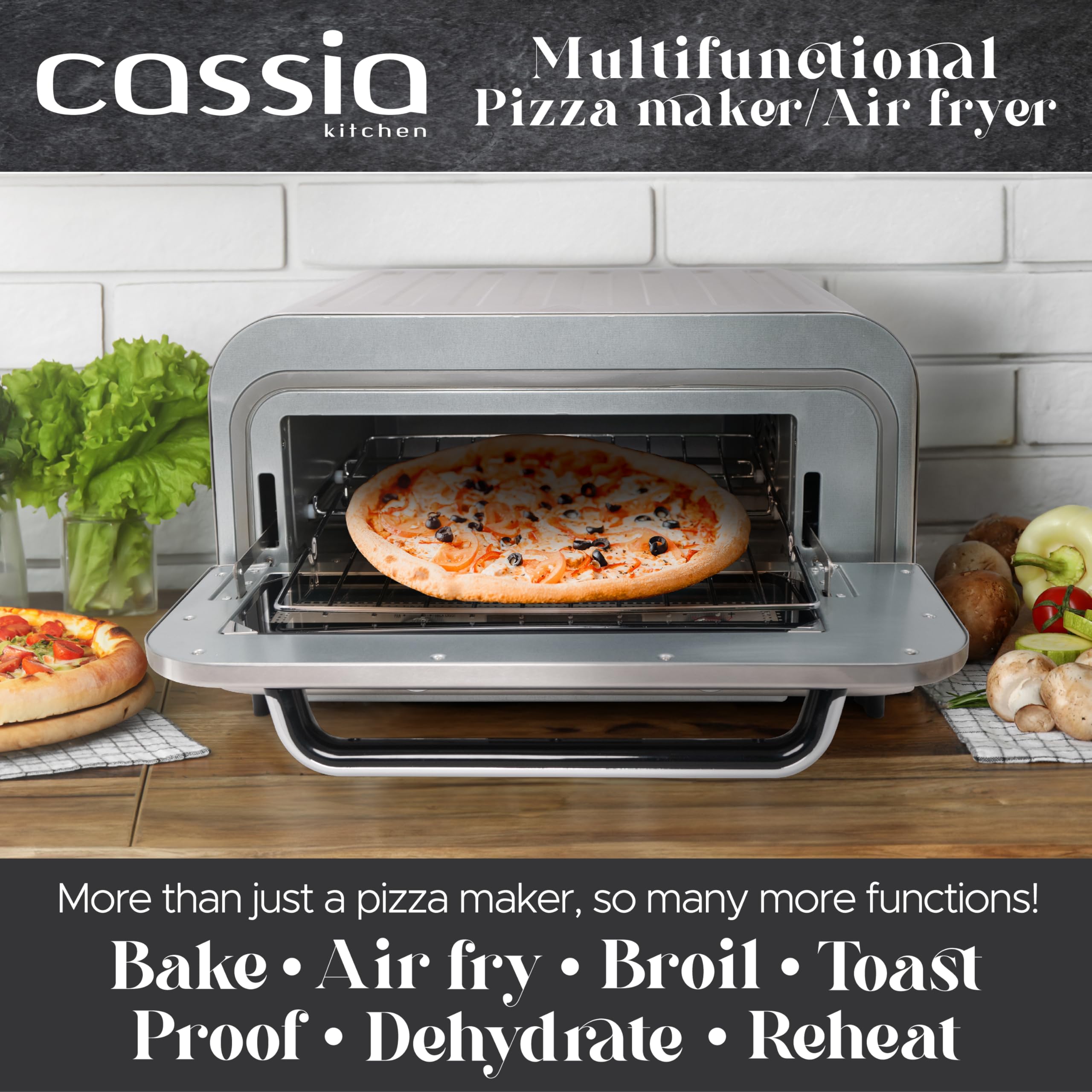 Amazon.com: Cassia Countertop Electric Air Fryer Pizza Oven, 12