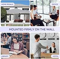 Vista 7 de Remerry 2 piezas de acrílico para folletos al aire libre de 6 x 9 pulgadas, caja de literatura transparente para montaje en pared con tapa blanca