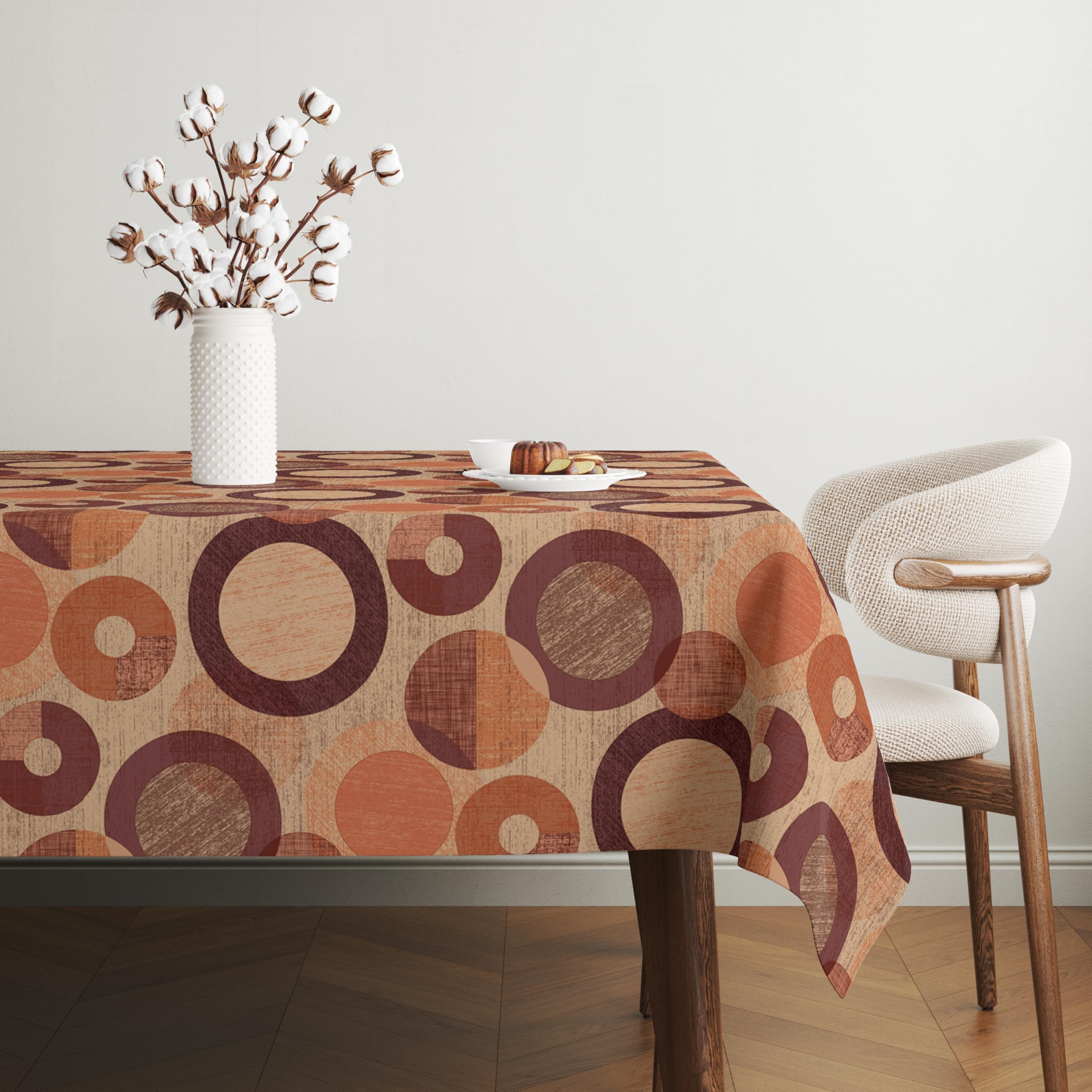 Martina Home Oilcloth Tablecloth TAMBRE Orange 300 x 140 cm, 118.1 x 0.1 inch (Rectangular) - Image 3