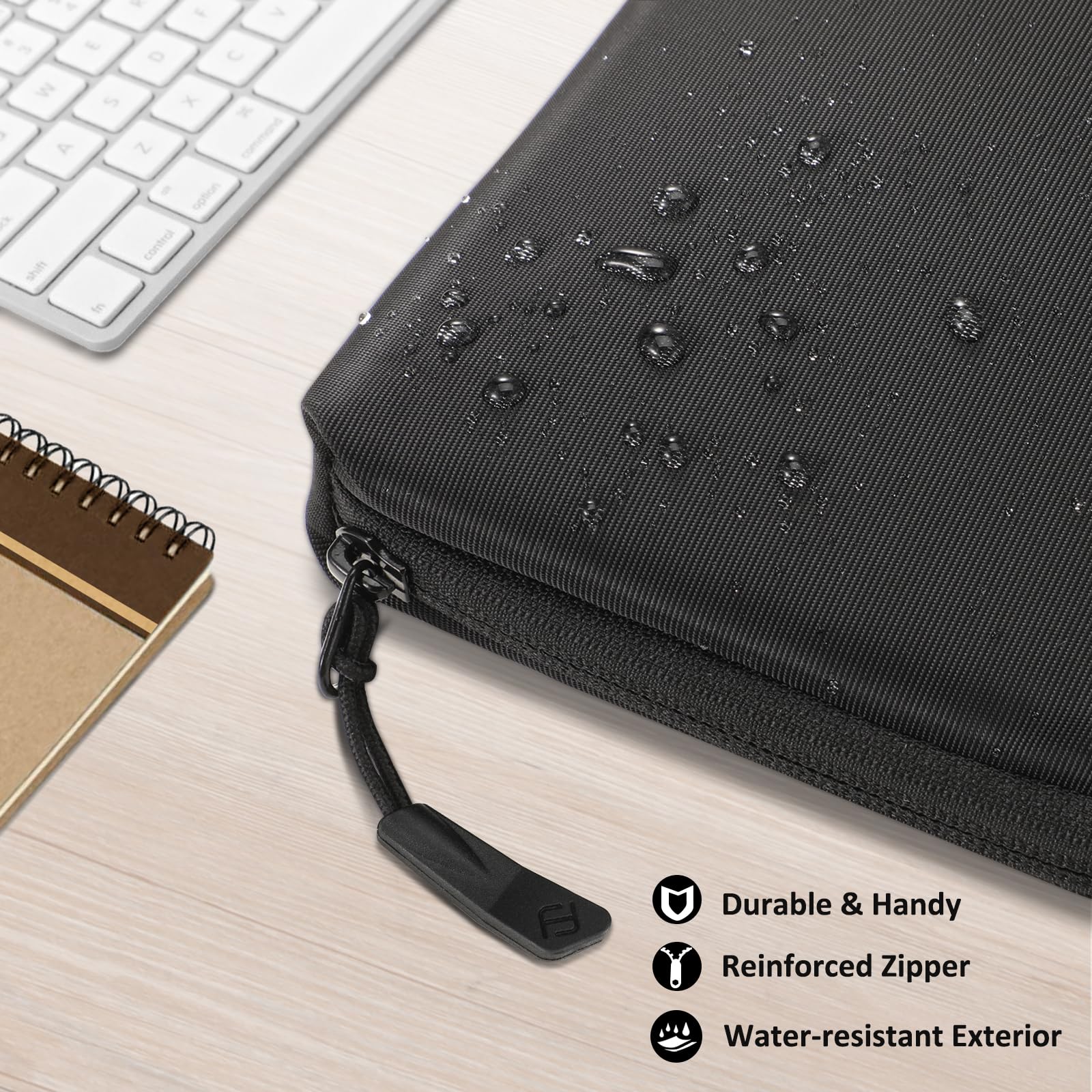 FINPAC Custodia rigida per laptop con custodia per accessori compatibile con MacBook Air M4 M3 M2 2025 2024, MacBook Pro M4/M3/M2/M1 Pro/Max da 15,3", custodia impermeabile per laptop/book Surface
