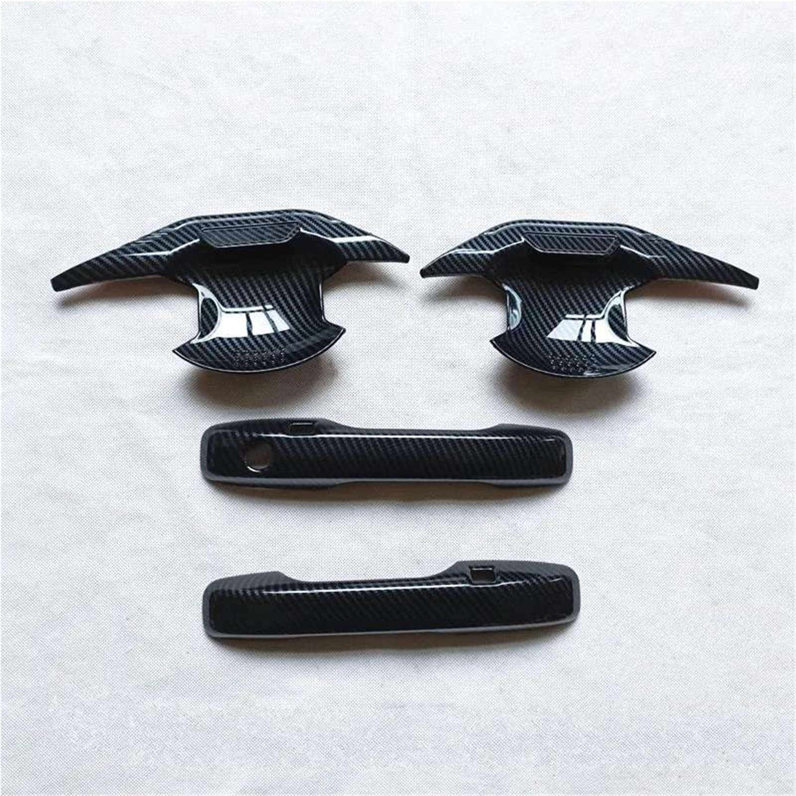 KJHOPY Door Handle Bowl Cover Trim Plastic Carbon Fiber Accessories for HRV for Vezel 2022 2023 2024 2025(Fornt RHD)