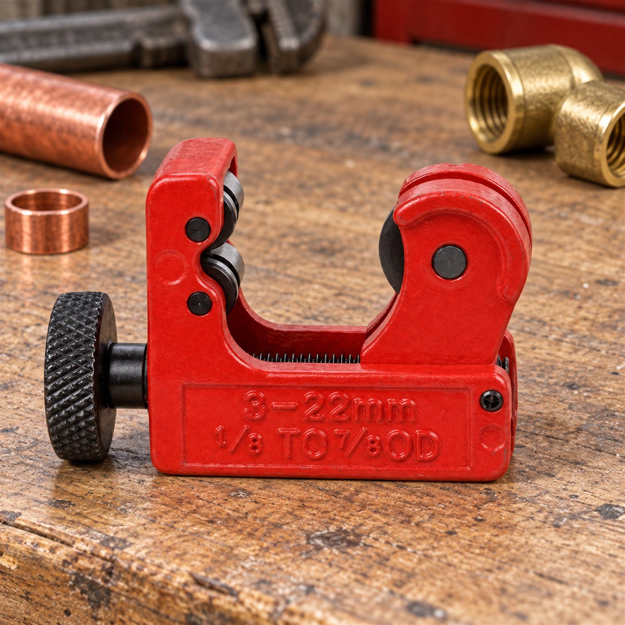 Mini Metal Tube Cutter, Compact Pipe Cutting Tool for Plumbing Installation, Household Repairs and Workshop Use