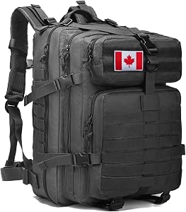 Tactical Backpack for Men, 45L Gym Military Backpacks, MOLLE Daypack 3-Day Assault Pack Bug Out Bag for Rucking Hiking