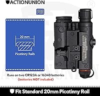 Vista 6 de ACTIONUNION Airsoft PEQ-15S Pro UHP láser azul visible + láser IR + linterna LED blanca