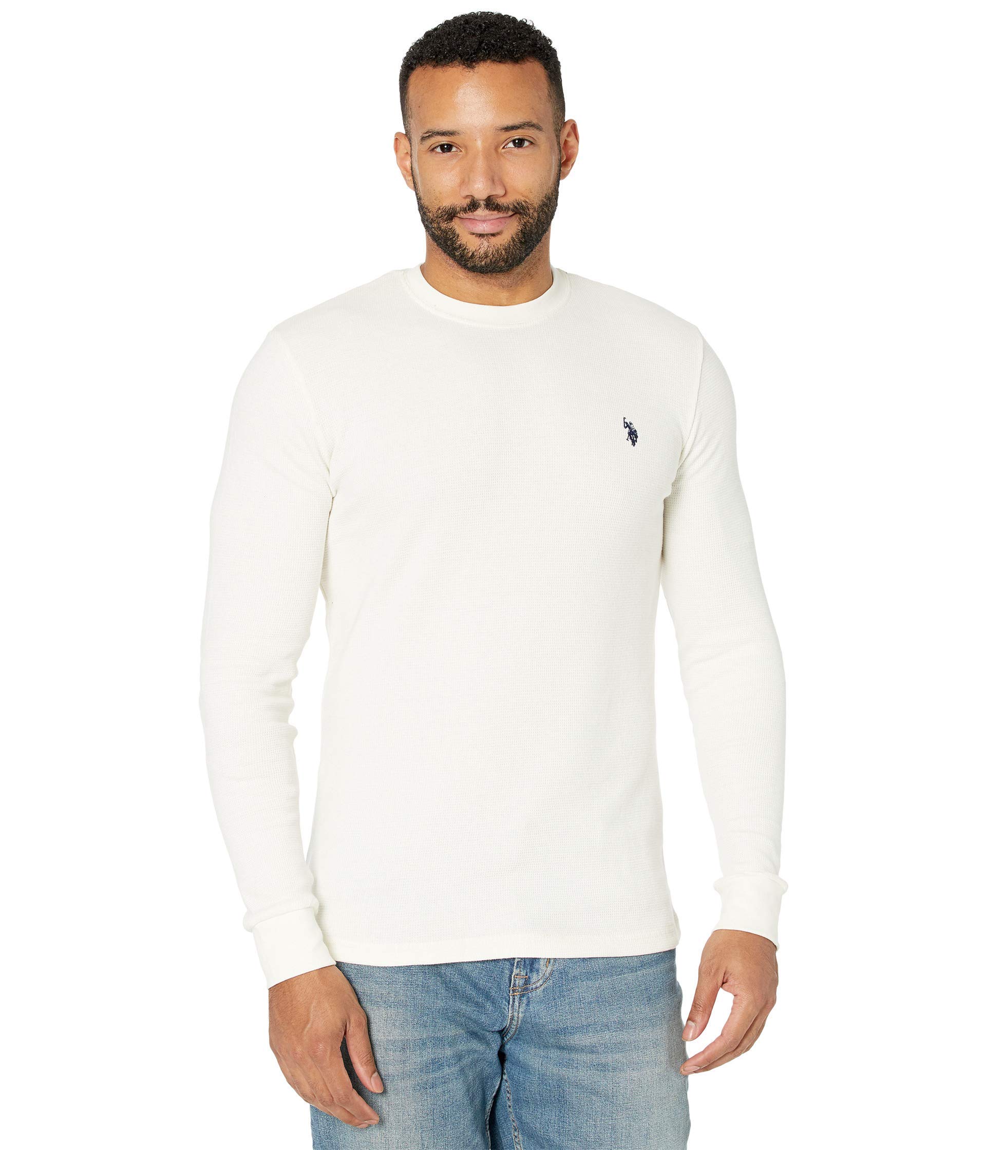 U.S. Polo Assn.Men's Long Sleeve Crew Neck Solid Thermal Shirt