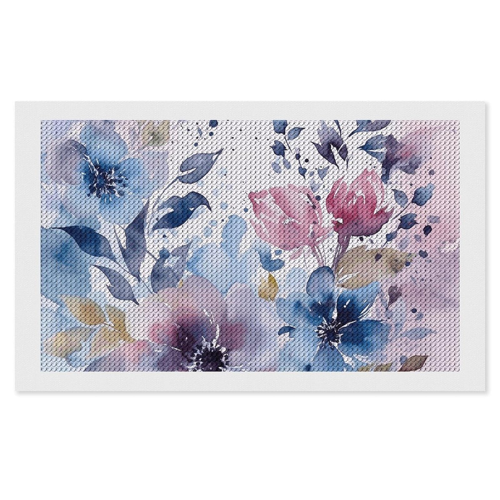 Diamond Painting Kits for Adults - DIY Diamond Art Kits for Beginners - Full 5D Paint Drill Diamond Dots Paintings- Floral Watercolor Painting Diamonds Pictures Gem Art And Craft Wall Decor 12"x20"
