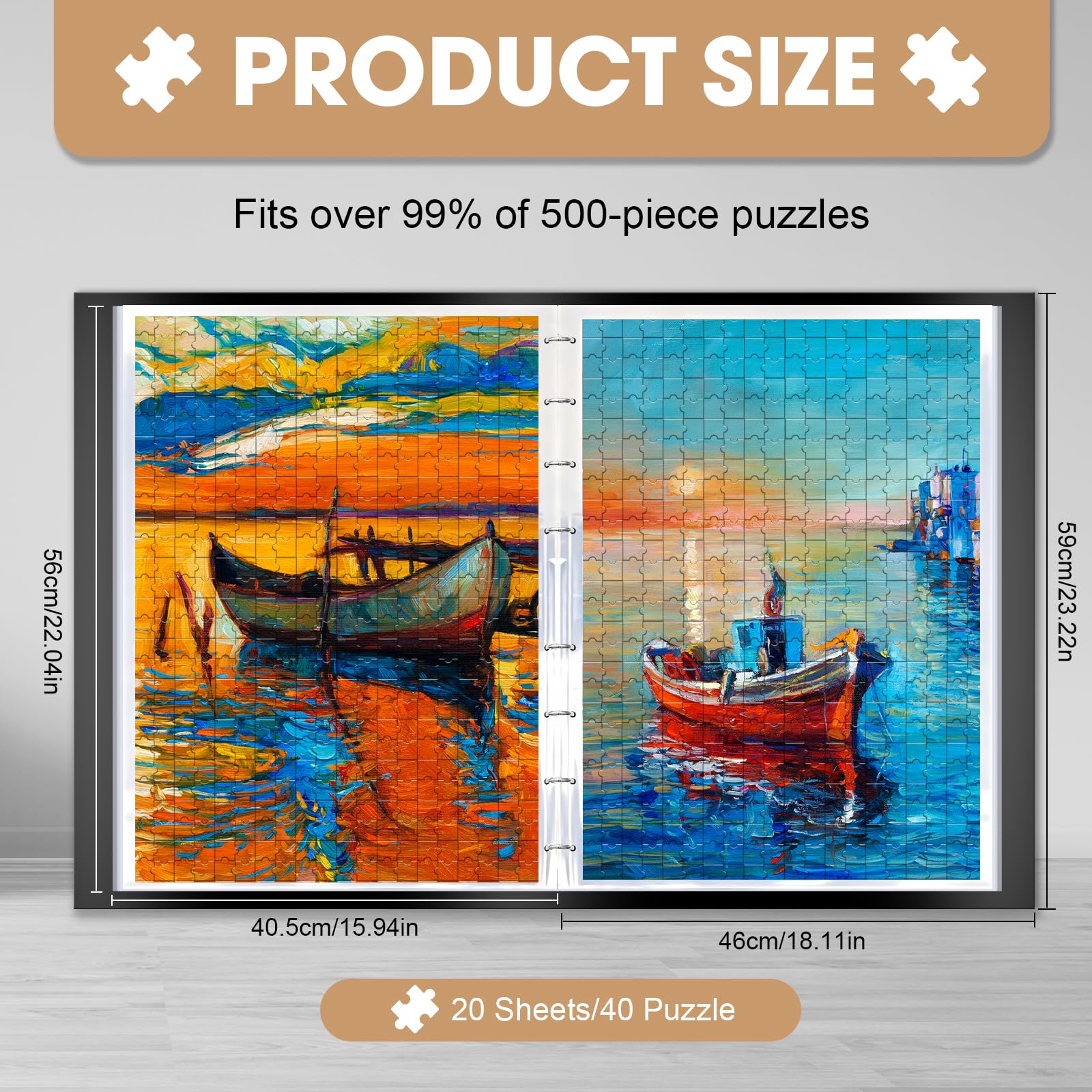 Classeur de rangement puzzle 500 pièces