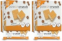 Vista 10 de Barritas de galleta Power Crunch, snacks altos en proteínas con delicioso sabor, caramelo salado, 1,4 onzas (12 unidades)