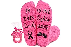 Inspirational Breast Cancer Care Fuzzy Socks