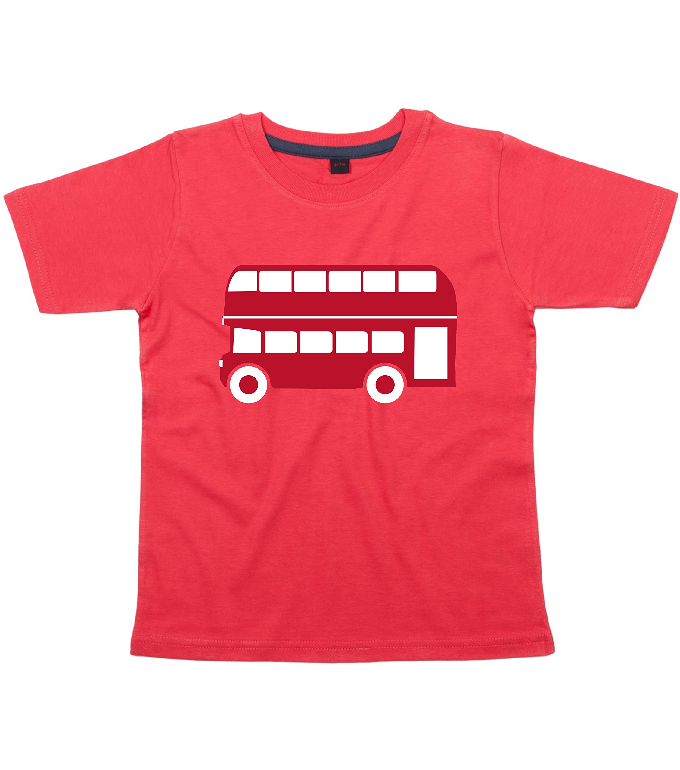 Edward Sinclair | 3-4 Years | London Bus ONLY | RED Children's T-Shirt | with Red & White Print