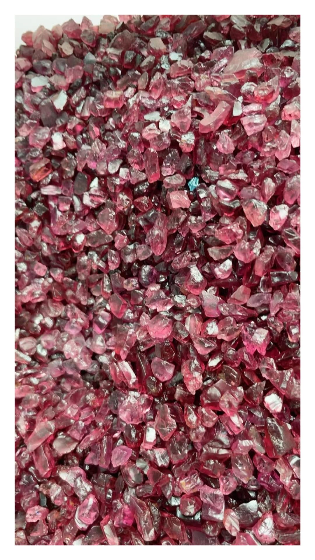 Lote de 1000g de grava Natural en bruto, Chip de granate, piedra de cristal de cuarzo en bruto, espécimen Mineral de roca, curación, habitación de Reiki, decoración del hogar, acuario(Size:10