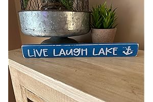 Live Laugh Lake Mini Block Sign Home Decor - Anchor Shelf Decor