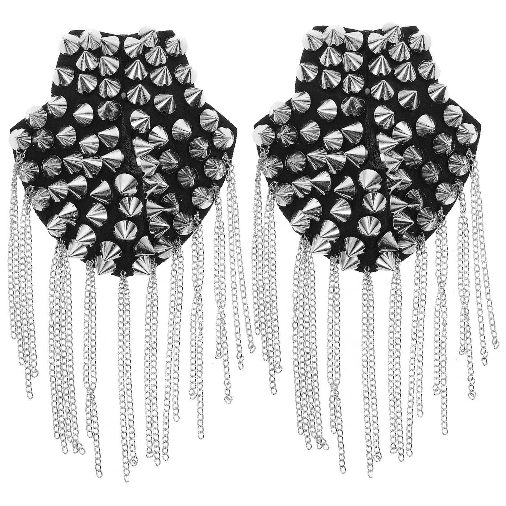 Charreteras de plata con remaches, el accesorio retro para tus fiestas y eventos
