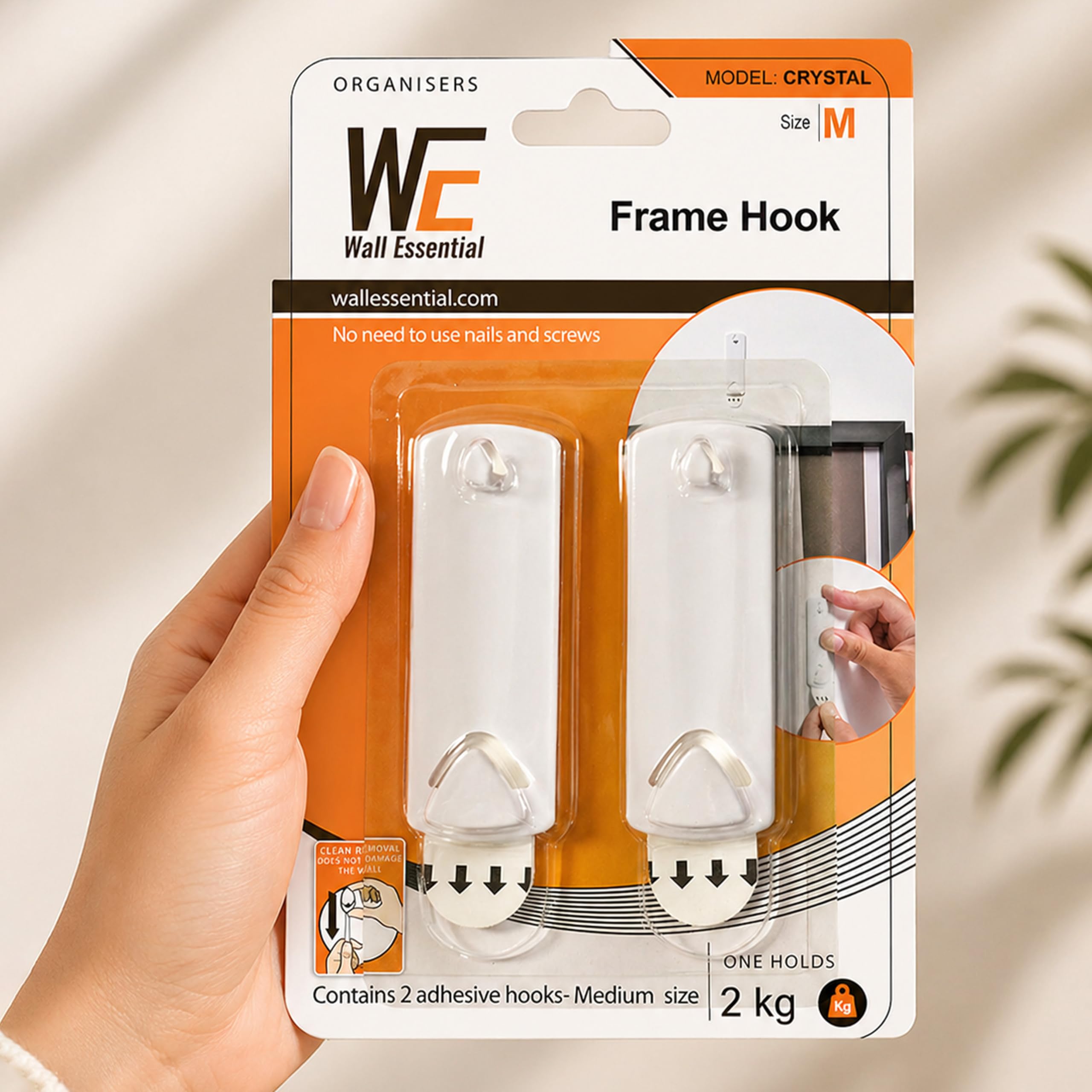 Self Adhesive Wall Hooks - Art Street -9 Self Adhesive Wall Hooks - Art Street -9