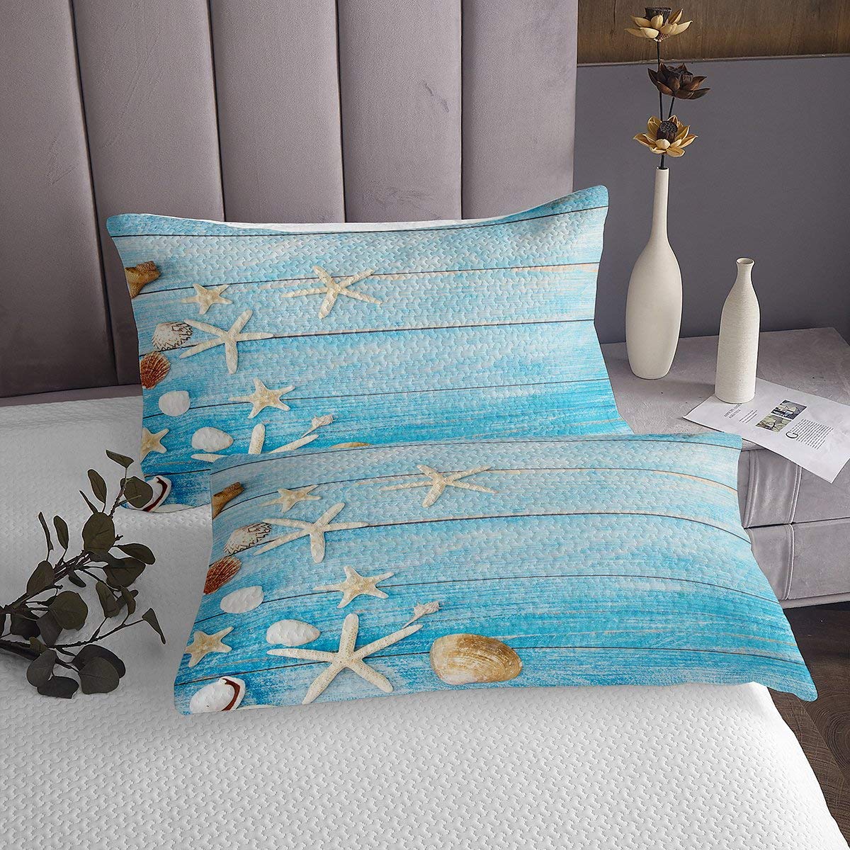 Beach Starfish Copriletto Trapuntato Copriletto Oceano Marine A Tema Trapuntato Copriletto Creature Mare Set Copriletto Hawaiian Sealife Trapuntato 3 Pz240x220cm