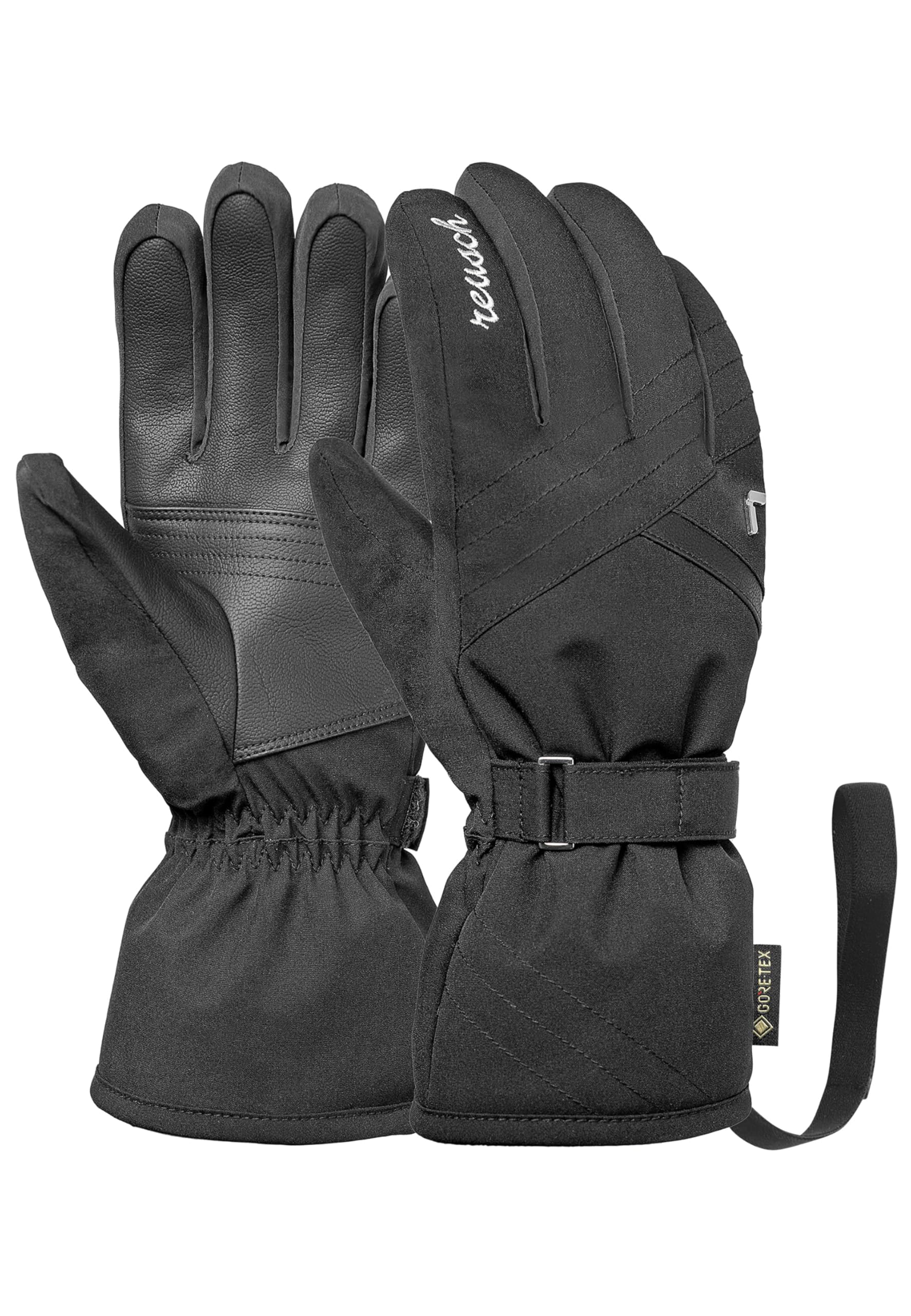 Reusch Alba Gore-Tex - Gants de Ski pour Femme - Imperméables, Coupe-Vent et Respirants - Softshell - Gants avec Fonction écran Tactile - Bracelet et Laisse - pour Ski et Sports d'hiver